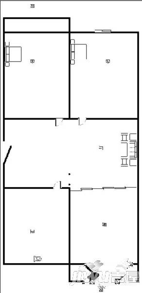 南方花园2室1厅1卫86㎡户型图