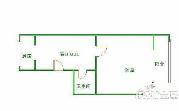 金河小区1室1厅1卫户型图