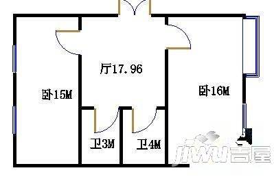 文治小区1室0厅1卫134㎡户型图