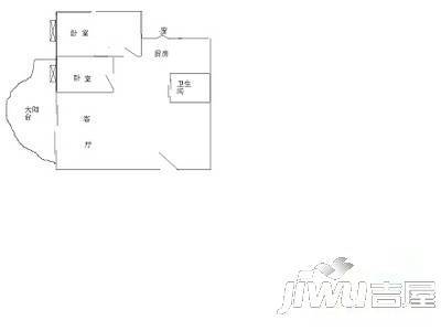 滨海大厦2室1厅1卫户型图