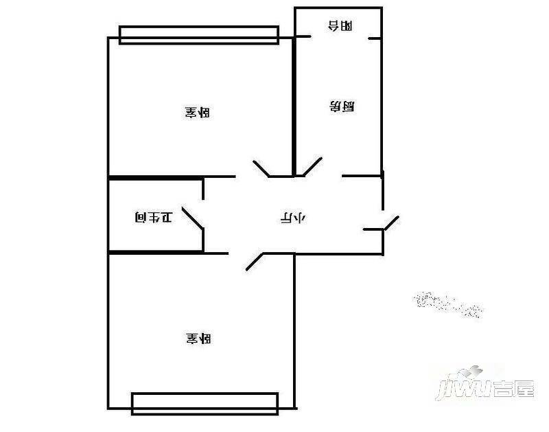 靖宇小区3室1厅1卫108㎡户型图