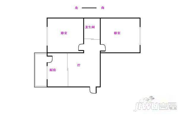 靖宇小区3室1厅1卫108㎡户型图