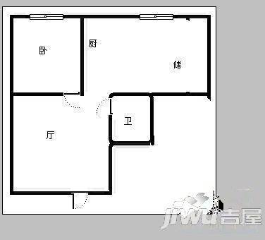 宇轩花园2室1厅1卫103㎡户型图