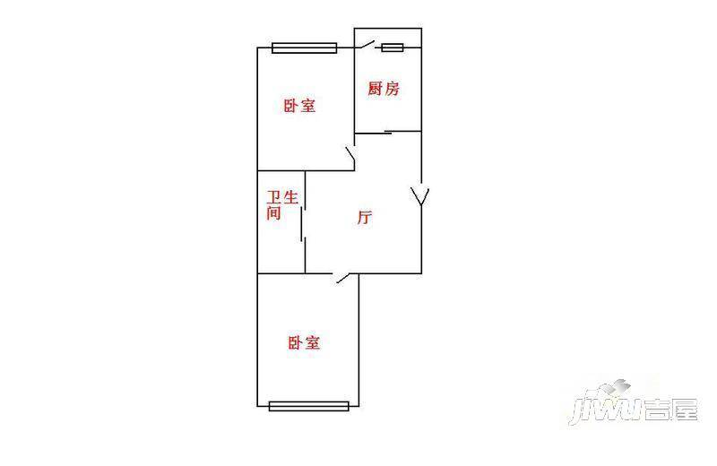 平公小区2室1厅1卫户型图