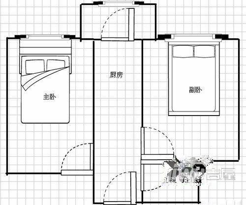 平公小区2室1厅1卫户型图