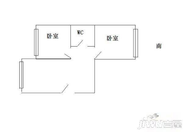 保健新区1室1厅1卫户型图