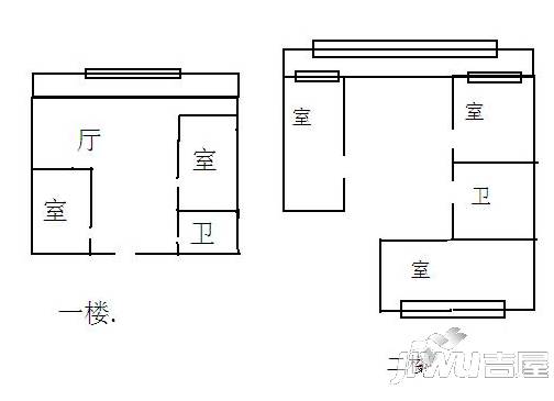 保健新区1室1厅1卫户型图