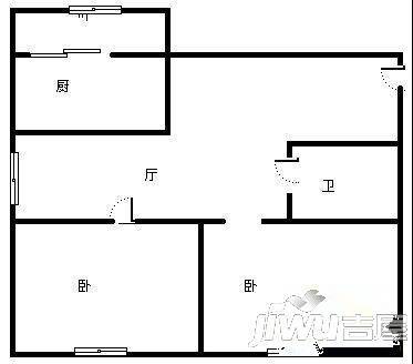 北棵小区2室1厅1卫户型图