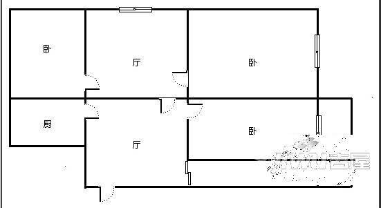 一匡小区2室1厅1卫户型图