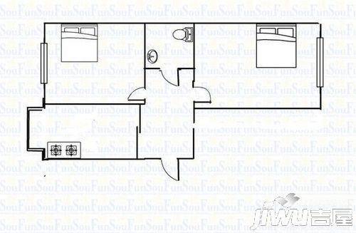 一匡小区2室1厅1卫户型图