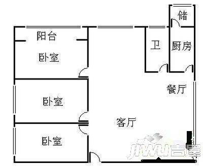 五院小区2室1厅1卫户型图