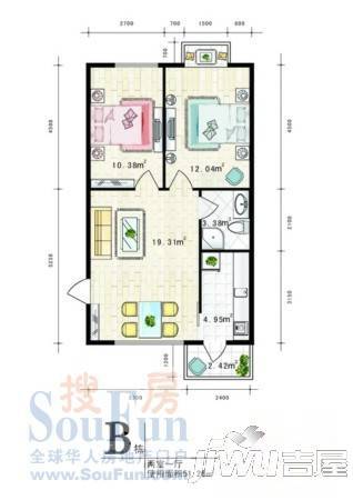 万达杰座1室0厅1卫25.9㎡户型图