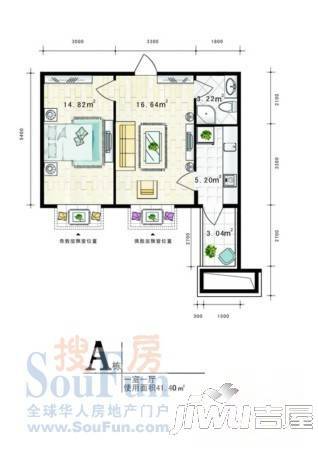 万达杰座1室0厅1卫25.9㎡户型图