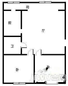 永吉家园3室1厅1卫户型图