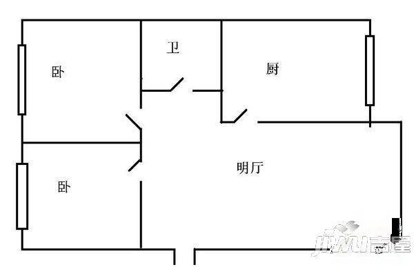 永吉家园3室1厅1卫户型图