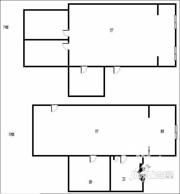 永吉家园3室1厅1卫户型图