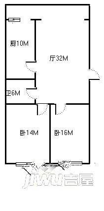 永吉家园3室1厅1卫户型图