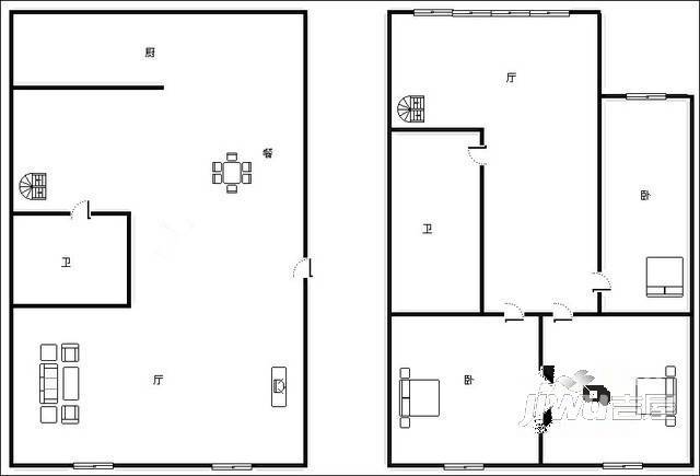 永吉家园3室1厅1卫户型图