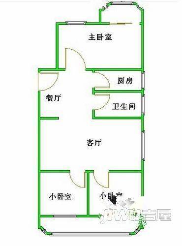 永吉家园3室1厅1卫户型图