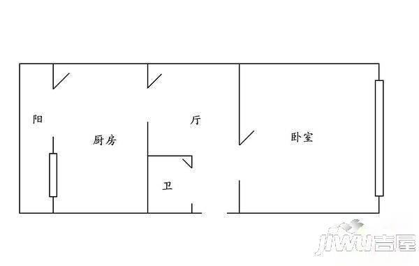 菜艺小区3室1厅1卫户型图