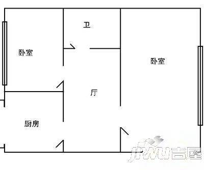 菜艺小区3室1厅1卫户型图