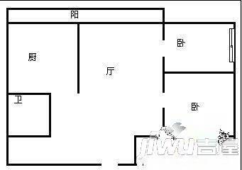 菜艺小区3室1厅1卫户型图