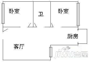 菜艺小区3室1厅1卫户型图