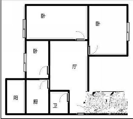 菜艺小区3室1厅1卫户型图