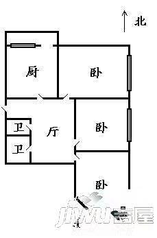 华山小区1室1厅1卫户型图