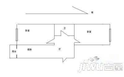 华山小区1室1厅1卫户型图