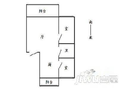 华山小区1室1厅1卫户型图