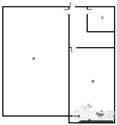 北棵小区2室1厅1卫户型图