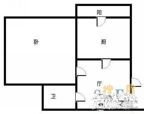 共乐小区2室1厅1卫户型图