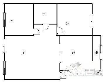 南郡新城3室1厅1卫118㎡户型图