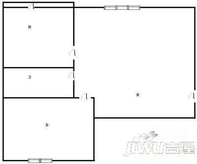 南郡新城3室1厅1卫118㎡户型图