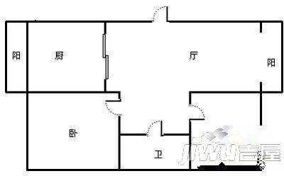 南郡新城3室1厅1卫118㎡户型图