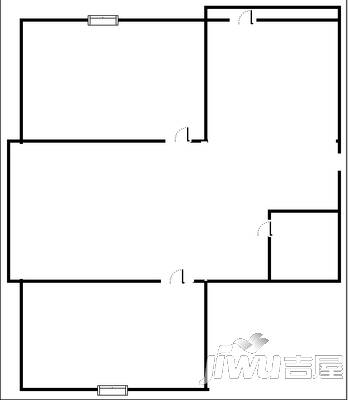 南郡新城3室1厅1卫118㎡户型图