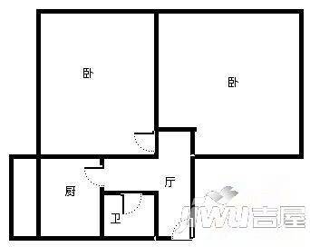 新华小区1室1厅1卫户型图