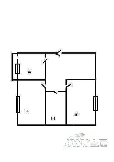 公滨城市花园2室1厅1卫户型图