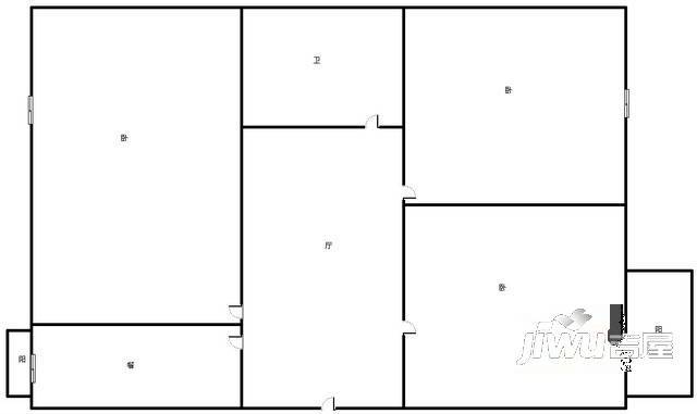 牛房小区2室1厅1卫户型图