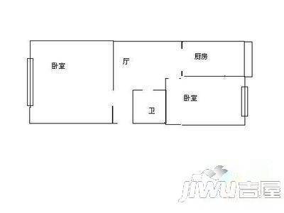 天木小区2室1厅1卫户型图