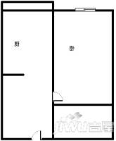 阳光绿色家园1室1厅1卫37㎡户型图