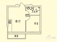 美满家园1室1厅1卫47㎡户型图