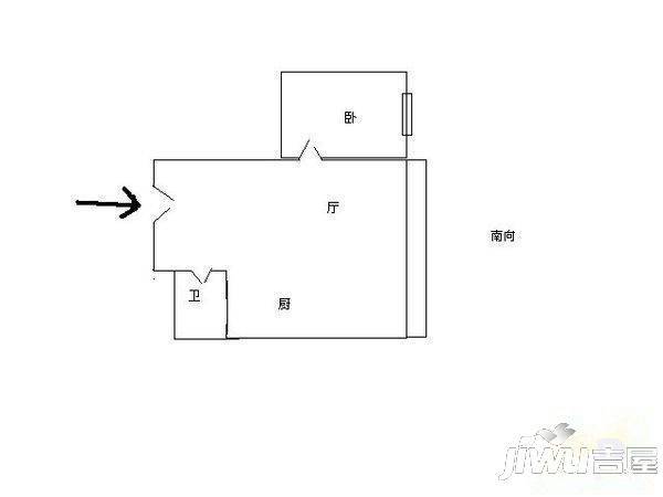 北岸众和城1室1厅1卫户型图