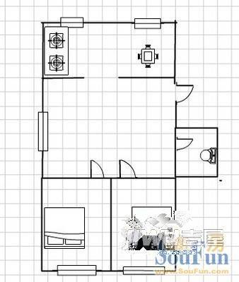 光明小区2室1厅1卫户型图