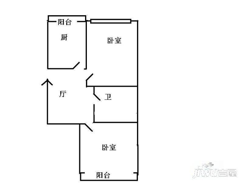 福成家园二期3室1厅1卫户型图