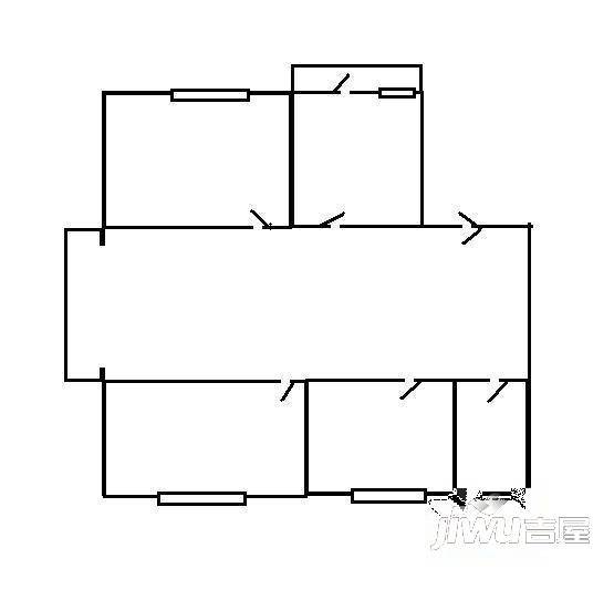 黑大芳洲园2室2厅1卫户型图