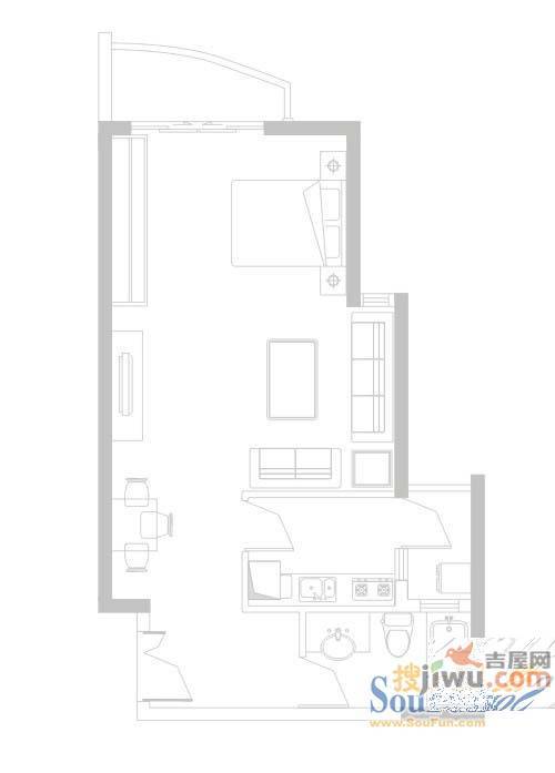 天伦水晶城3室2厅1卫户型图