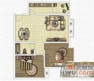 中原名邸2室2厅1卫96.1㎡户型图