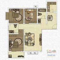 中原名邸3室2厅2卫132.6㎡户型图